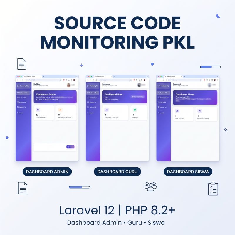 Source Code Website Monitoring PKL Laravel 12 - Admin Guru Siswa thumbnail